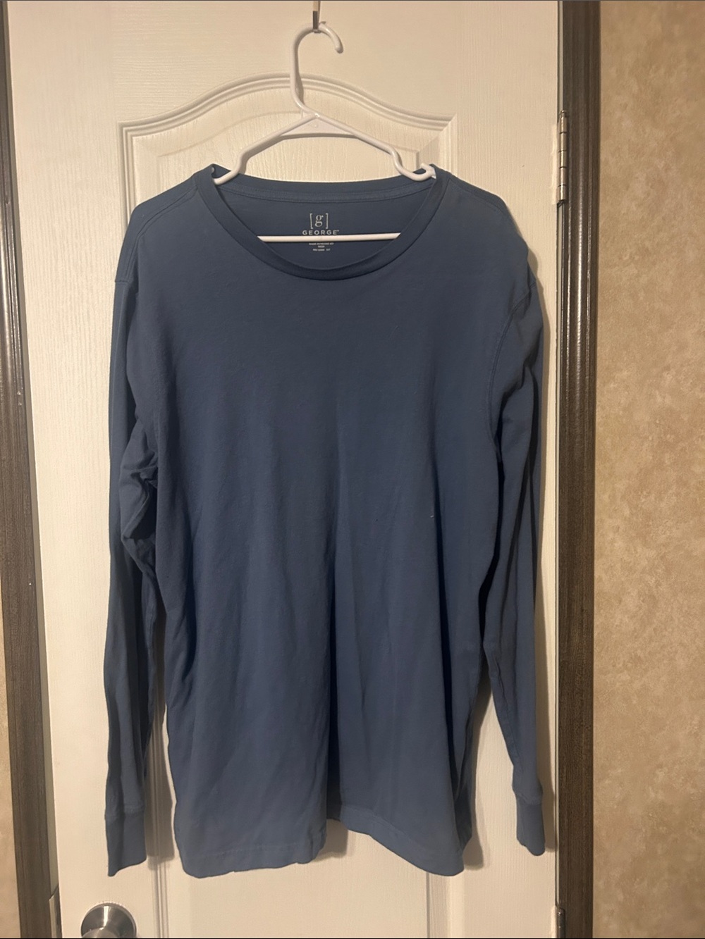 George Men’s Long Sleeve Crewneck Shirt - Slate Blue